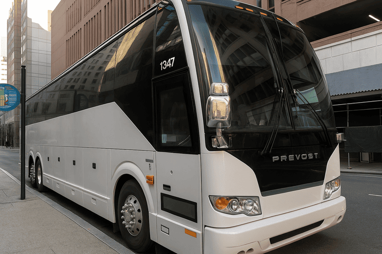 a Amarillo Minibus Company coach bus