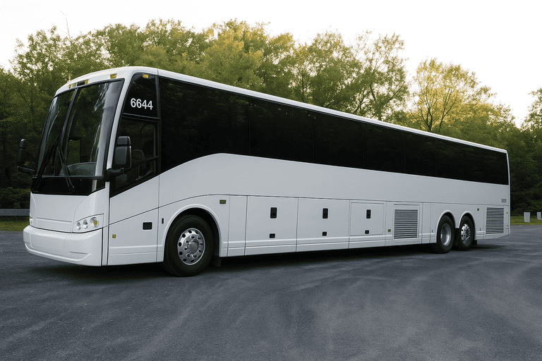 exterior of Amarillo Minibus Company coach bus