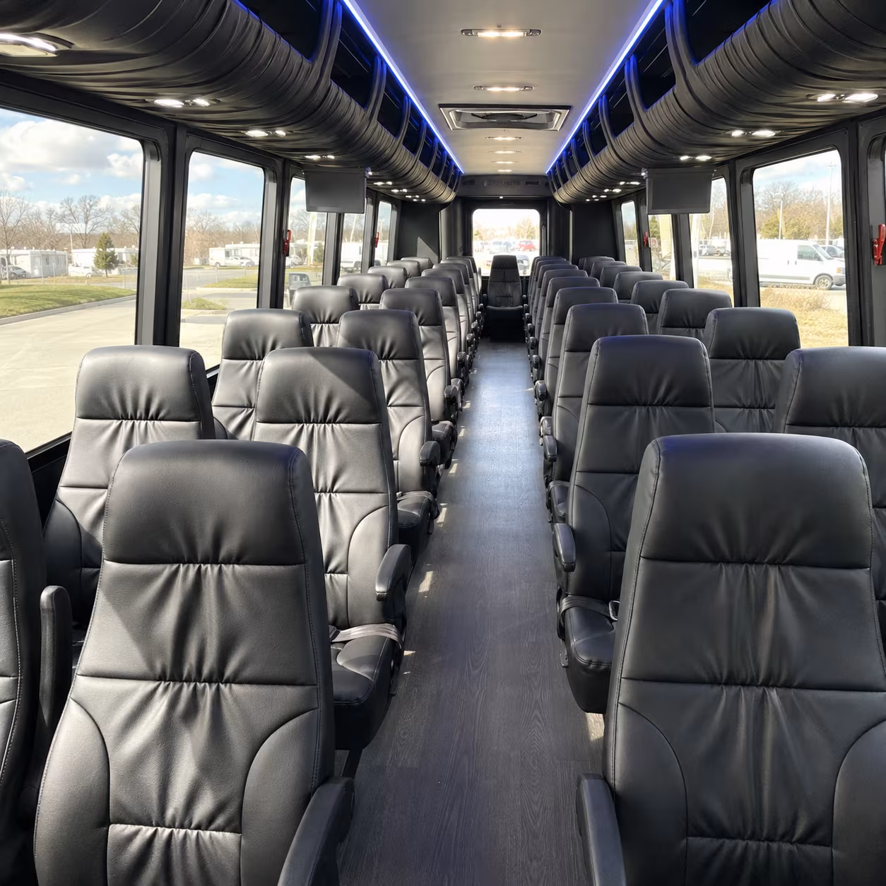amarillo 25 passenger minibus inside