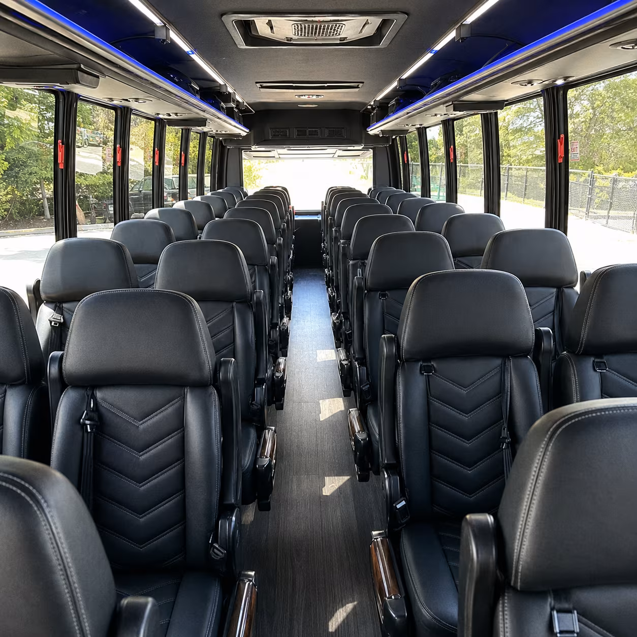 amarillo 28 passenger minibus inside