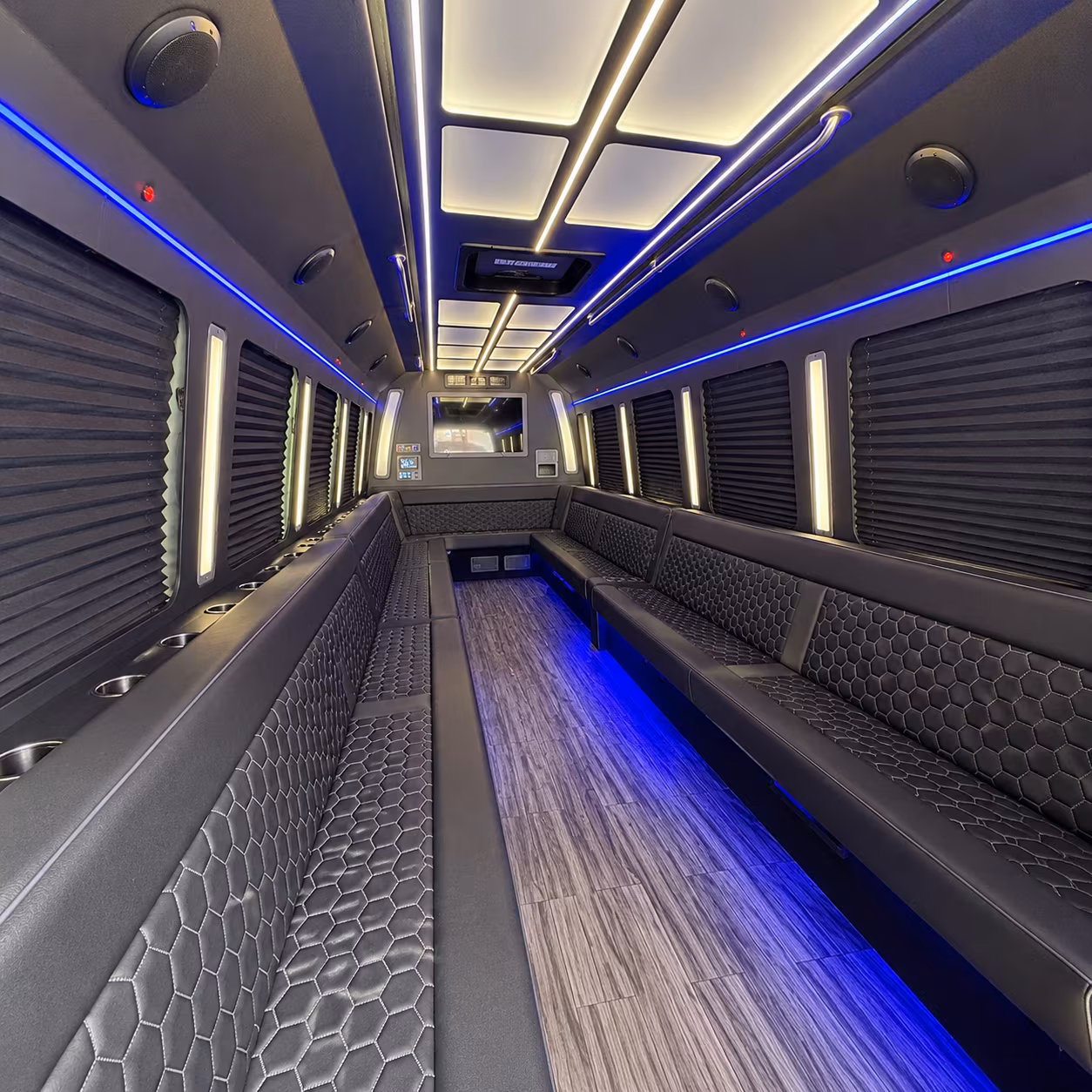 amarillo 30 passenger party bus interior