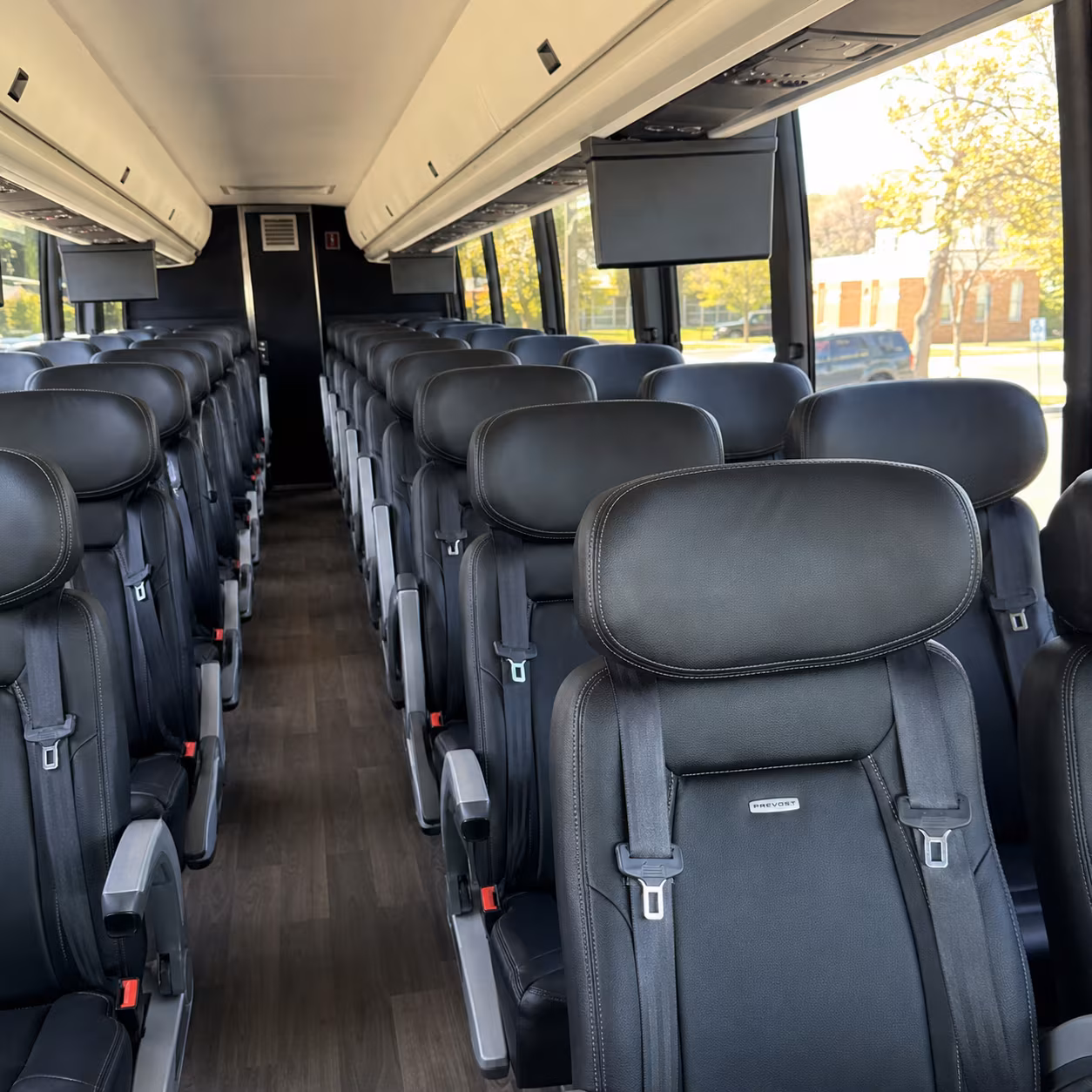 amarillo 45 passenger charter bus inside