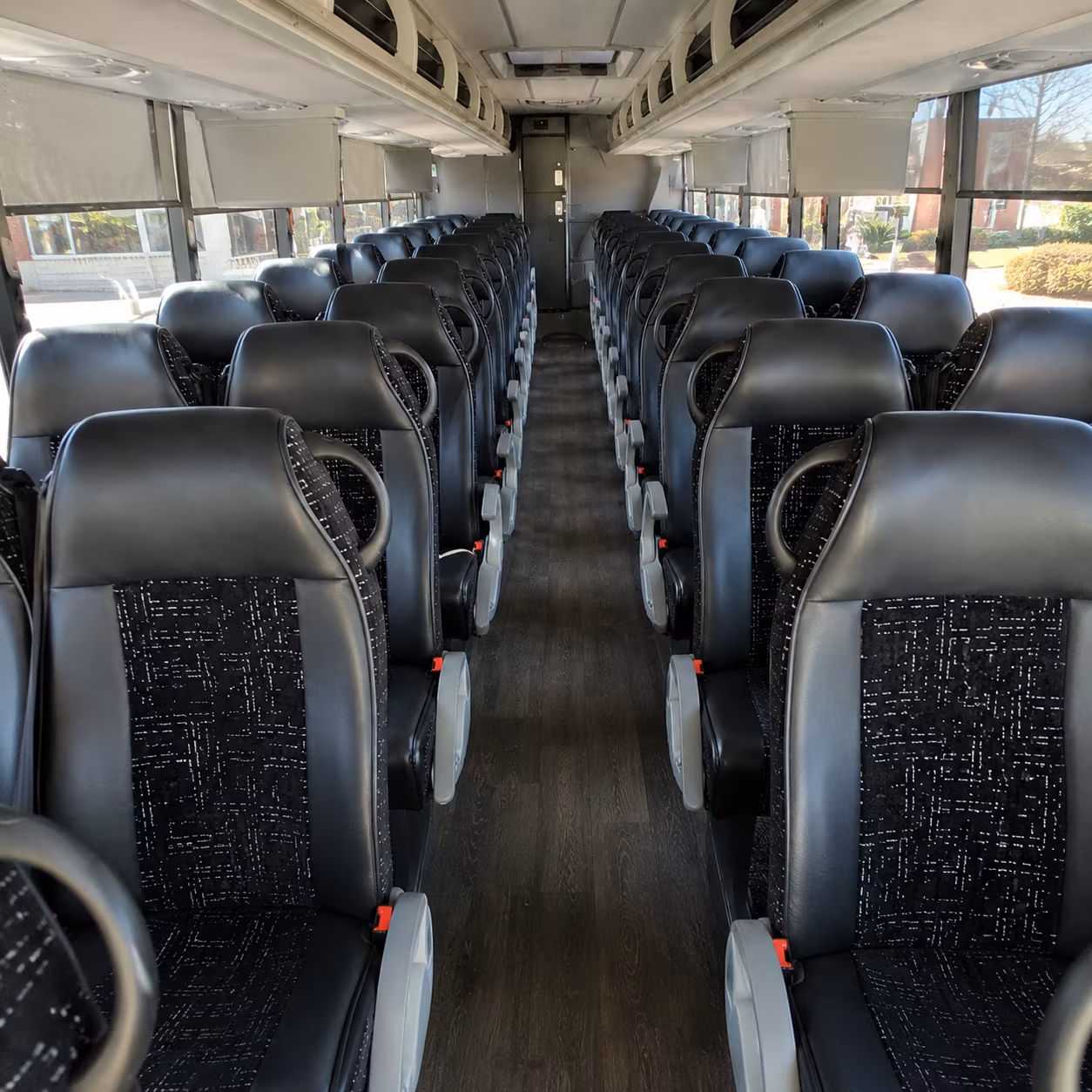 amarillo 54 passenger charter bus inside